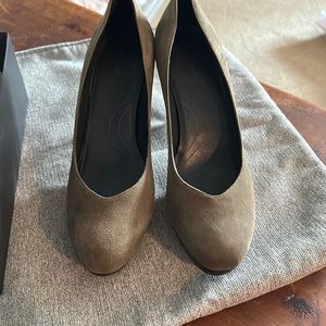 Tahari suede heels